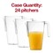 Clear Square Plastic Disposable Pitchers - 52 oz. (24 Pitchers)